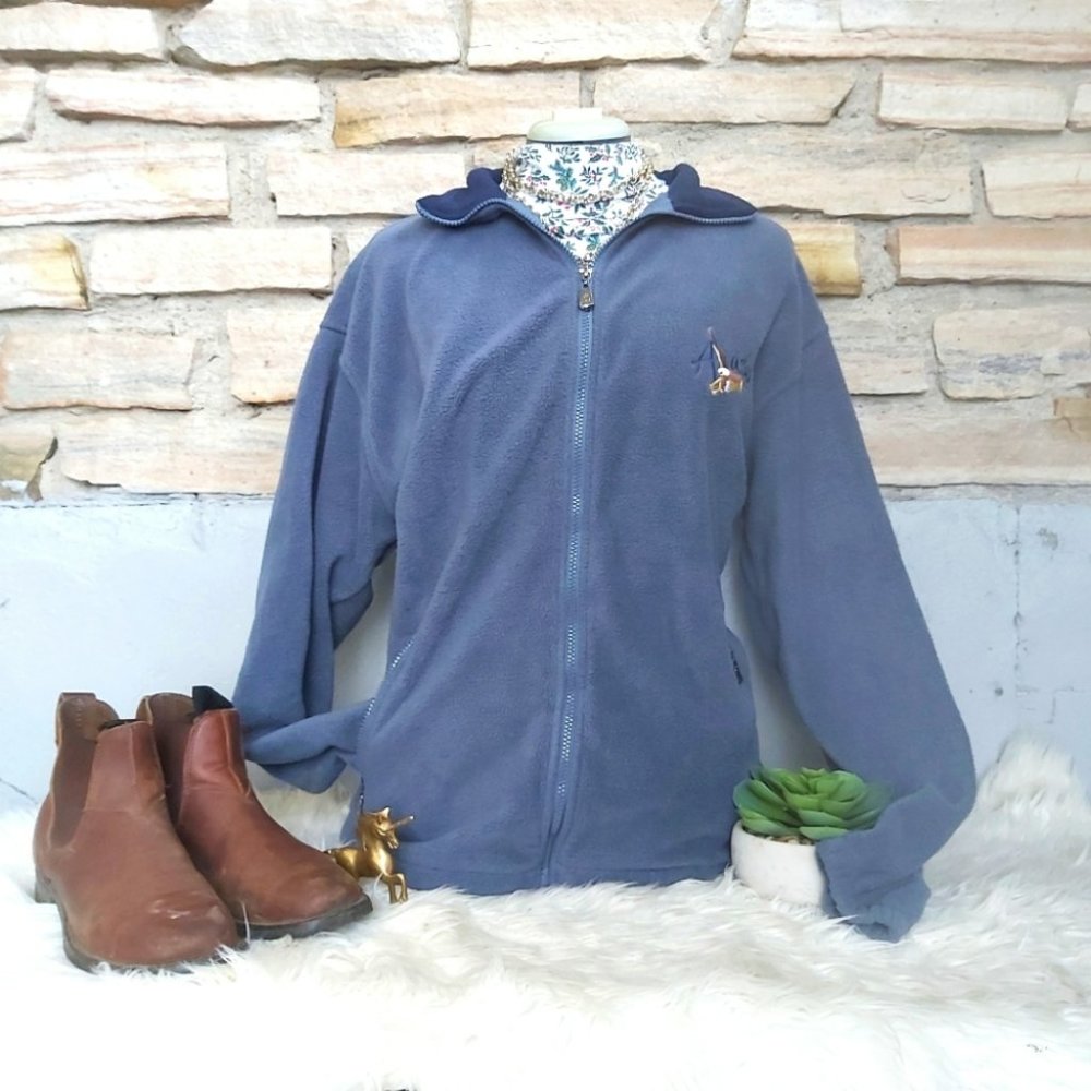 Fleece Full Zip Alaska Novelty Traveler Sweater Jacket Eagle y2k